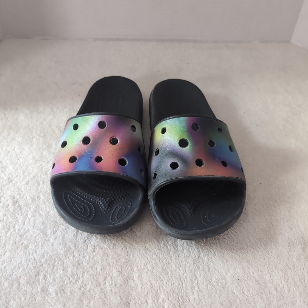 Crocs Classic Bleach Tie Dye Slide Sandals M4/W6